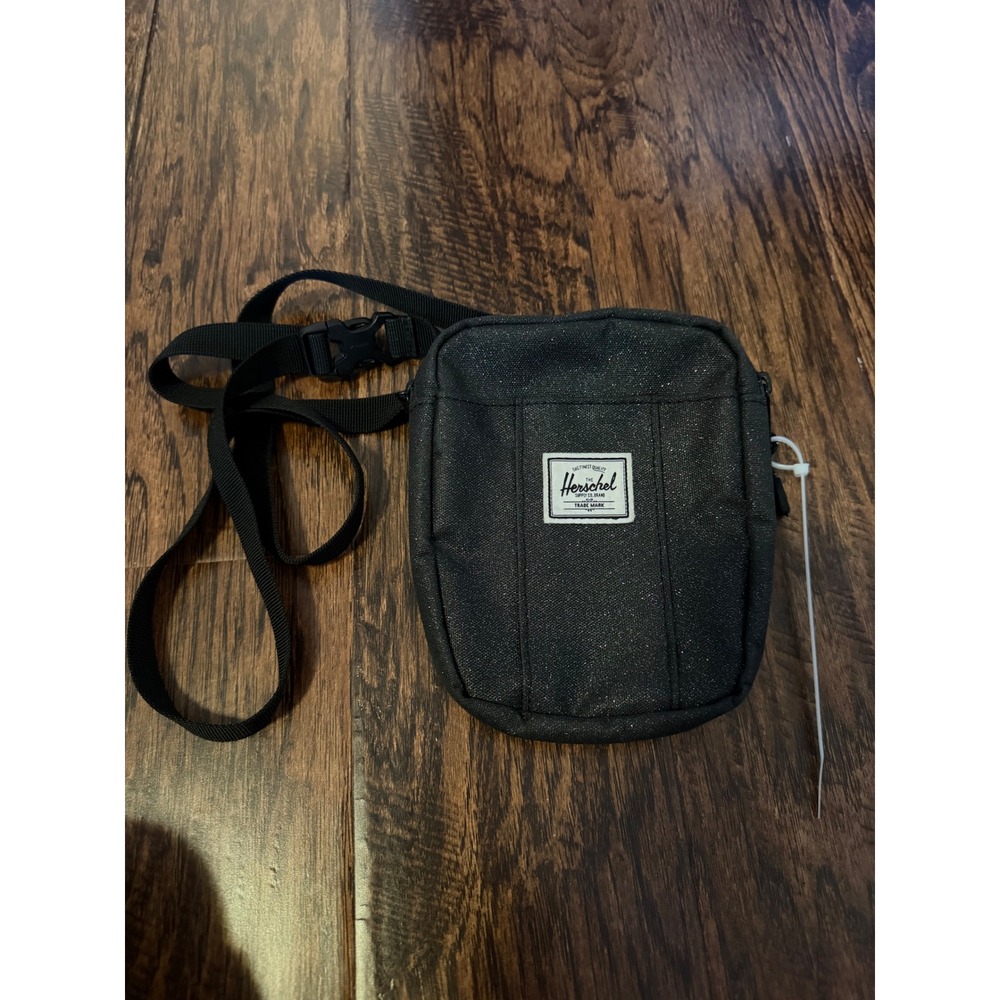 Herschel Supply Co Cruz Crossbody Bag Black Glitter Metallic Shoulder Bag Mini